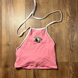 pink halter top